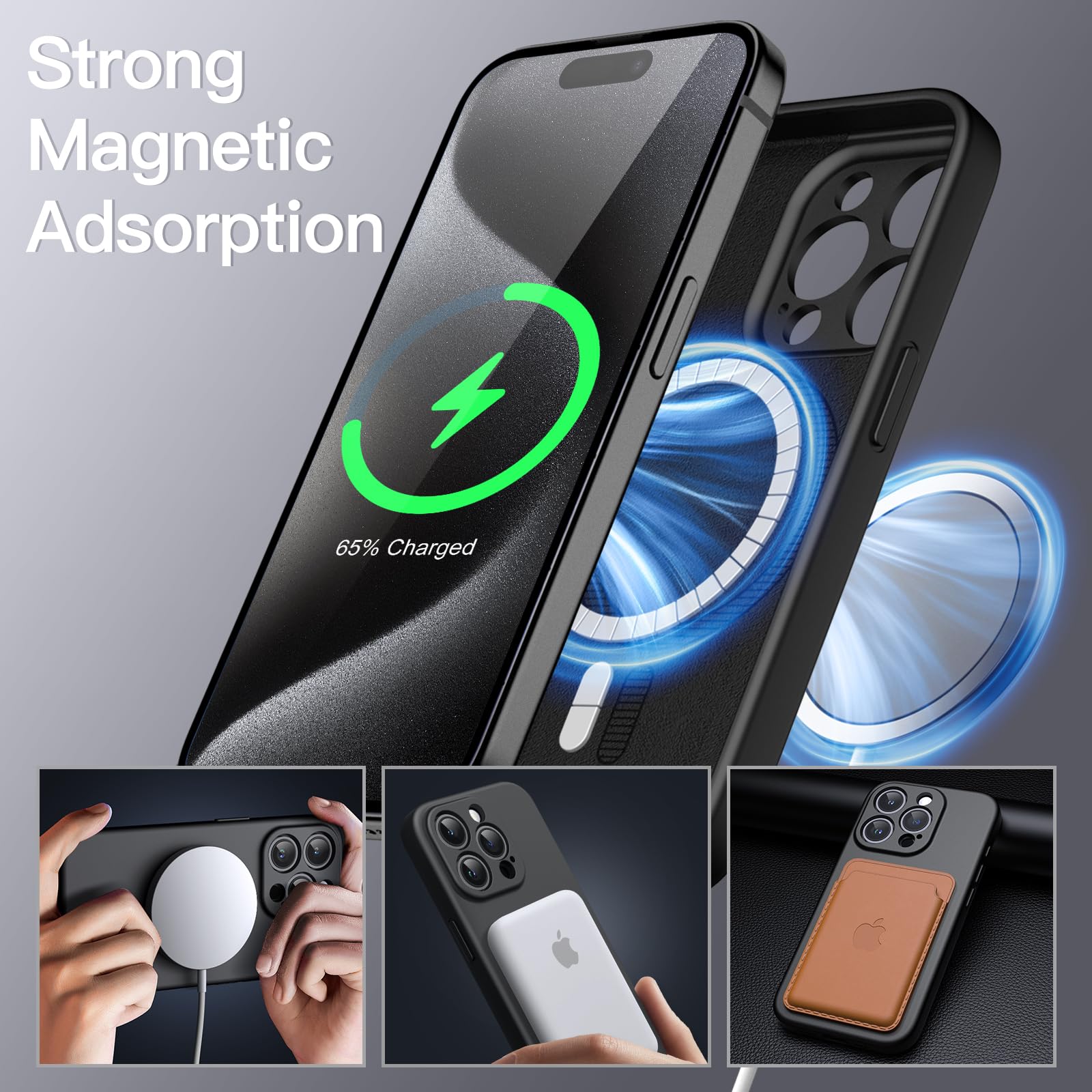 Carcasa Magnetică din Silicon pentru iPhone 15 Pro