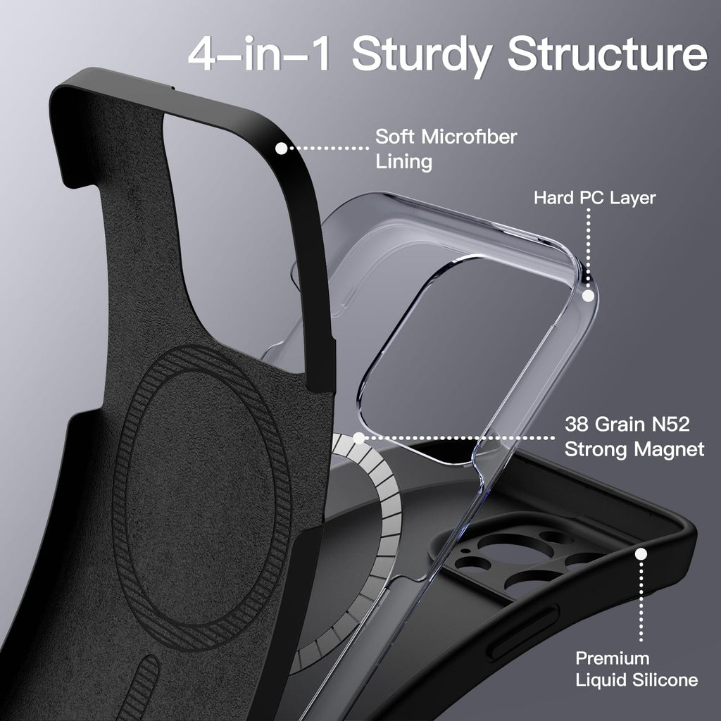 Carcasa Magnetică din Silicon pentru iPhone 15 Pro