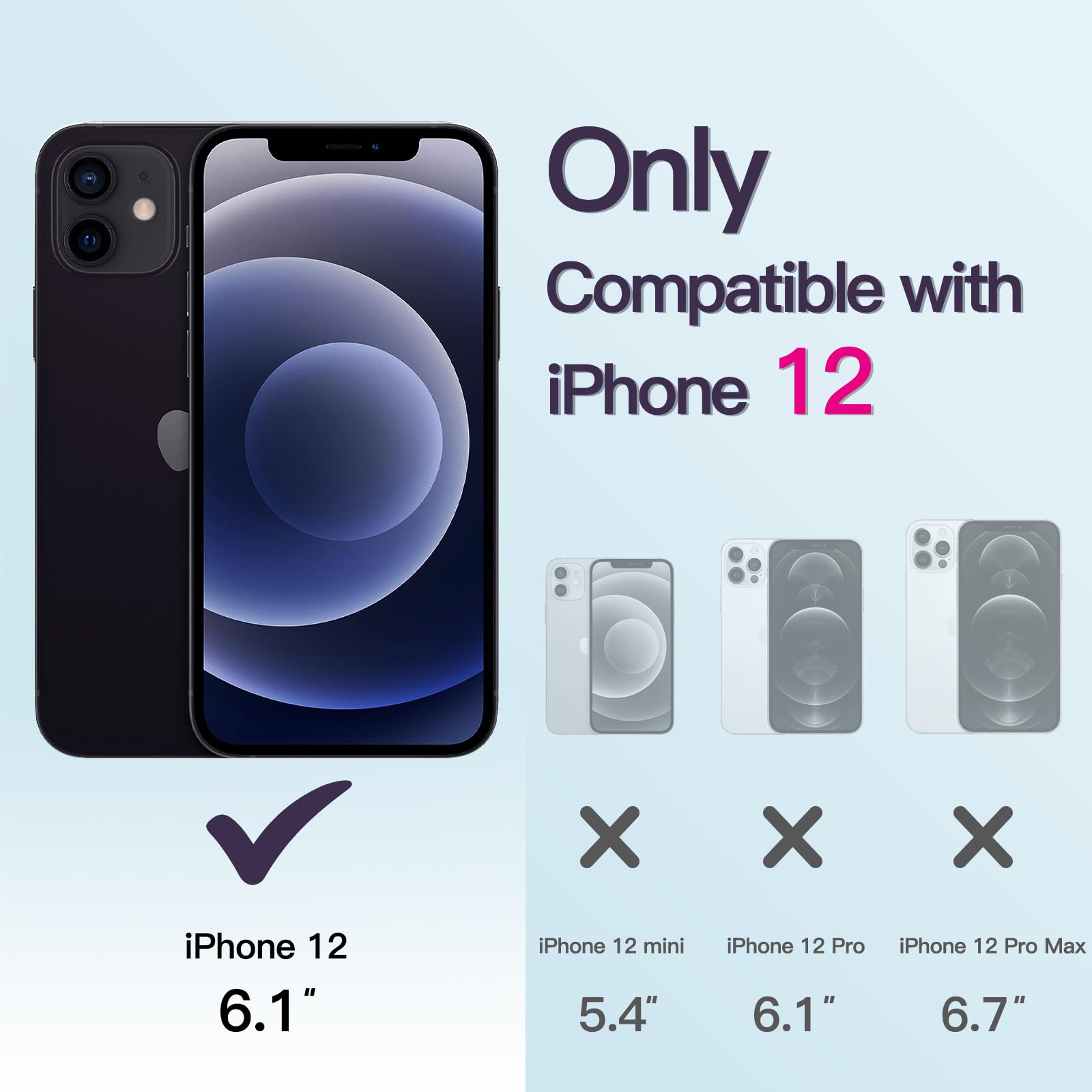 JETech Carcasa Transparentă pentru iPhone 12