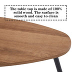 GOLDFAN Set 2 masute de cafea rotunda din lemn