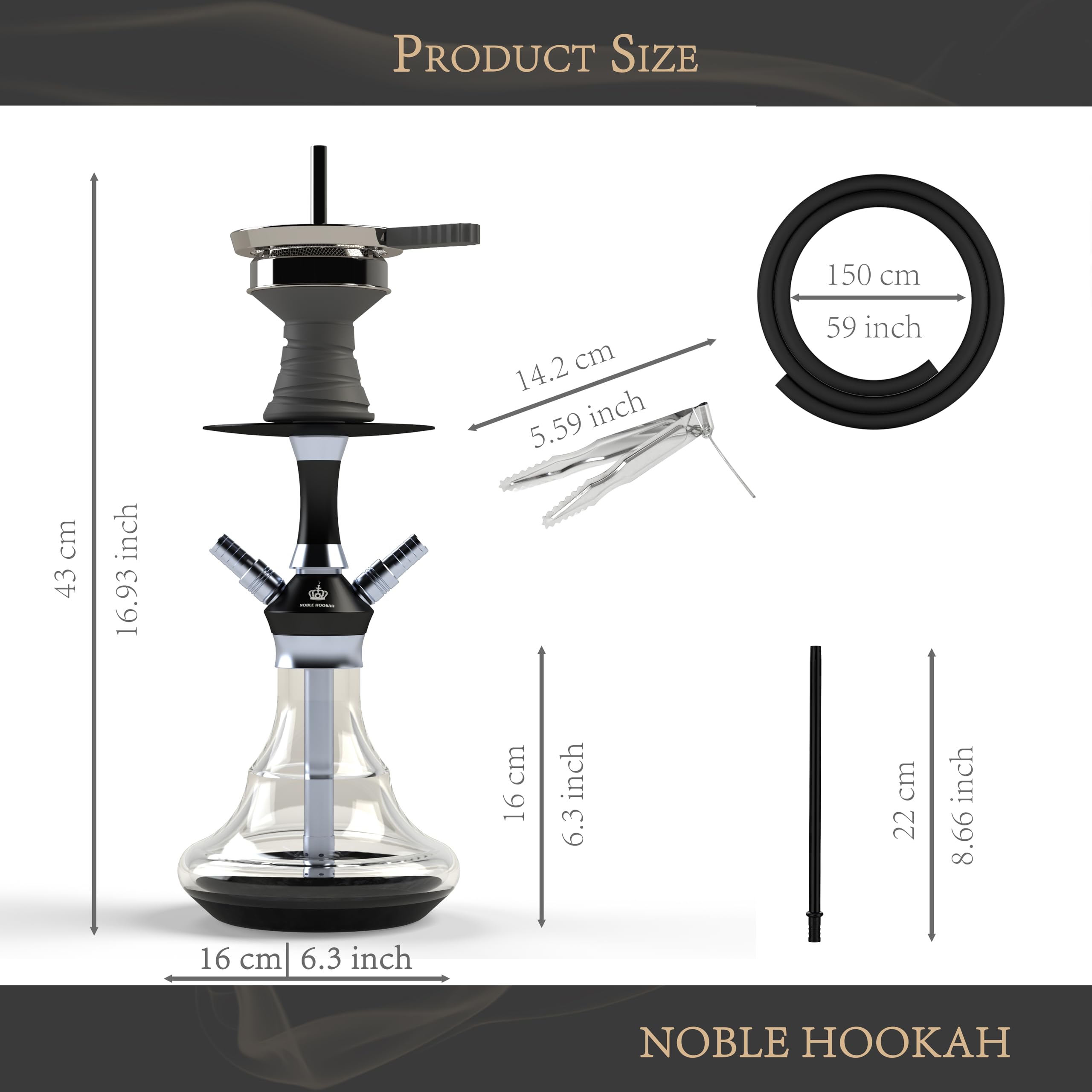 Set narghilea NOBLE HOOKAH Shisha mică