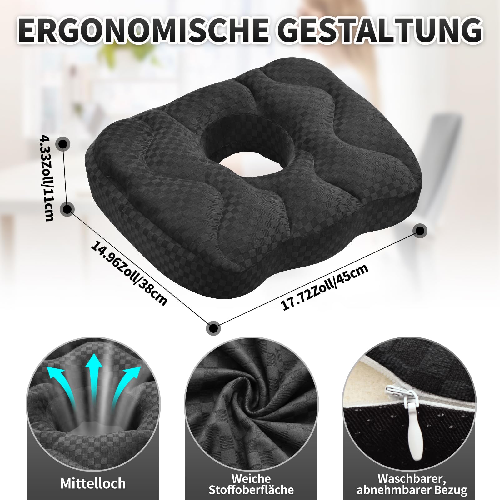 Pernă de scaun Babyezz pentru scaune de birou