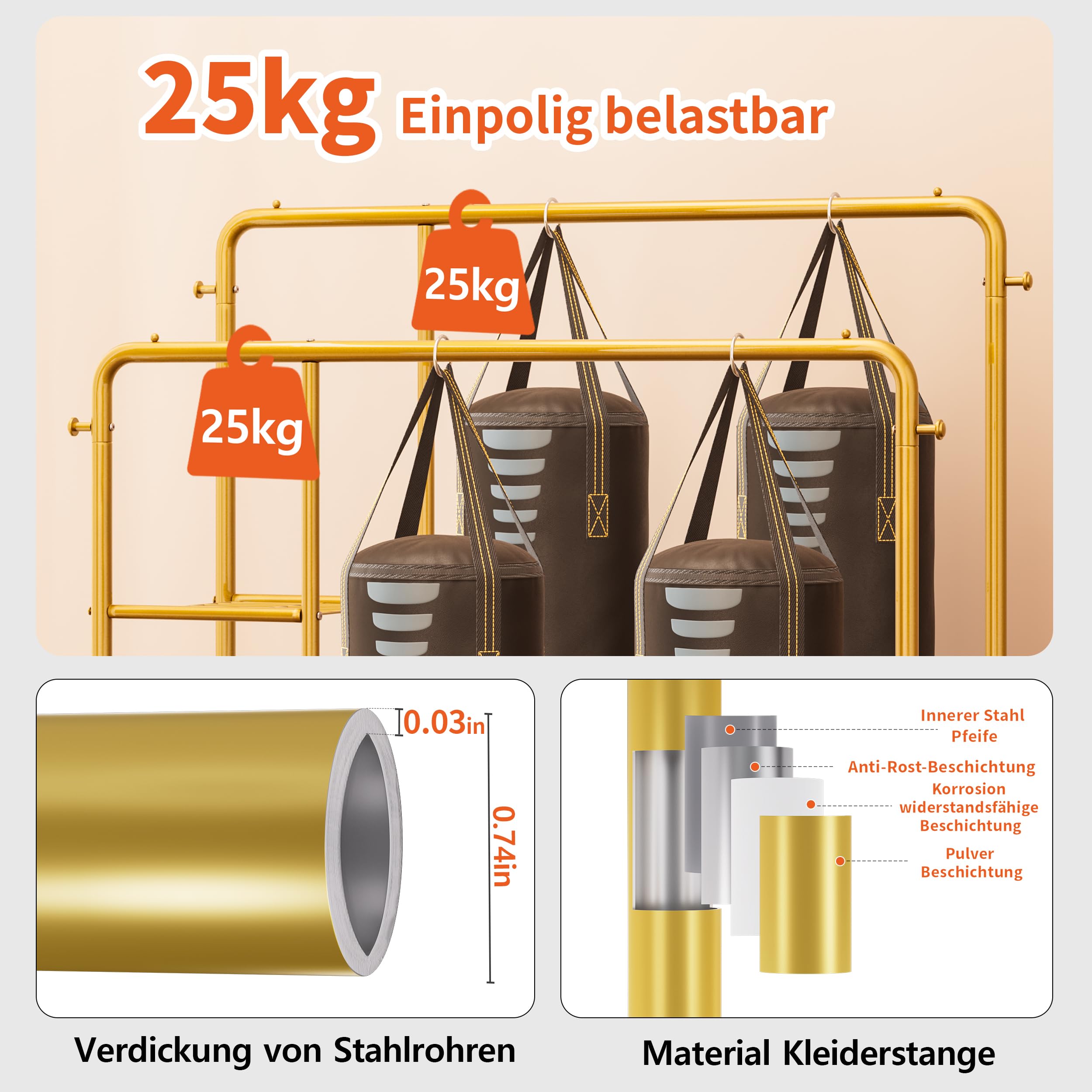 Suport pentru haine JOISCOPE lat, 170x120cm