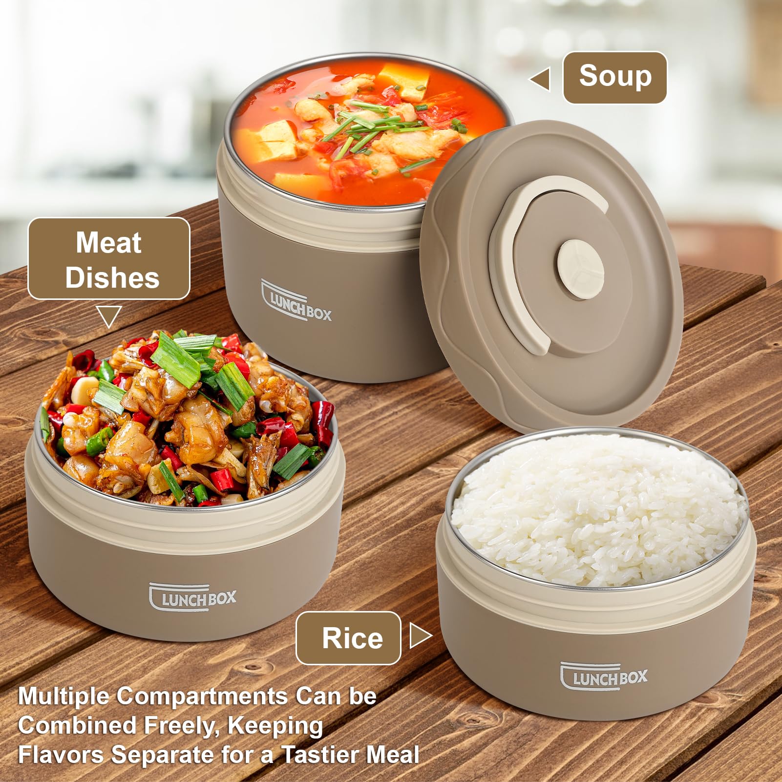 Cutie de prânz termică stivuibilă